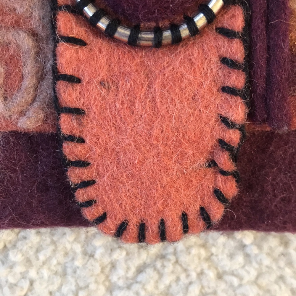 Rising Tide Boho Wool Wristlet - Picture 12 of 12